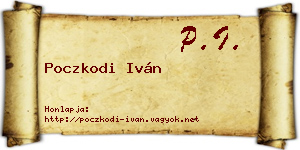 Poczkodi Iván névjegykártya