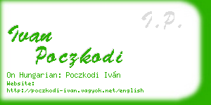ivan poczkodi business card